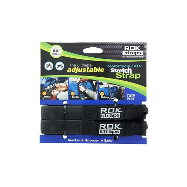 Other Rok motorcyle adj strap cruiser black 2 pk [025]